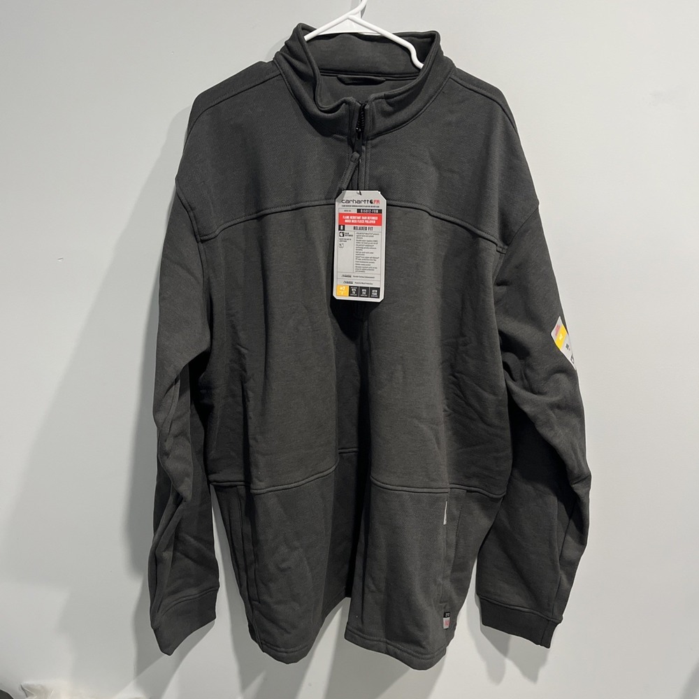 Carhartt Rain Defender Mock Neck Fleece Pullover FR 0J5012-FRM 3XL Tall Half Zip